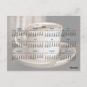 Postkartenkalender mit Kaffeetasse Postkarte (Rückseite)