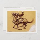 Postkartenkunst mit Frederic Remington Malerei Postkarte (Vorne/Hinten)