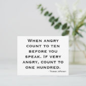 Postkartenmotivation - Wut Postkarte (Stehend Vorderseite)