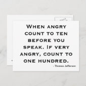 Postkartenmotivation - Wut Postkarte (Vorne/Hinten)