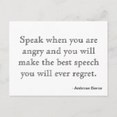 Postkartenmotivation - Wut Postkarte (Vorderseite)