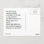 Postkartenreinigung Business Zuhause Haushalt Postkarte (Rückseite)