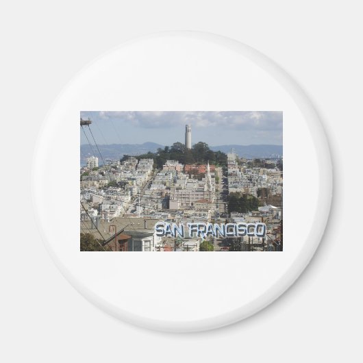 Postkartenstil San Francisco Magnet (Vorne)