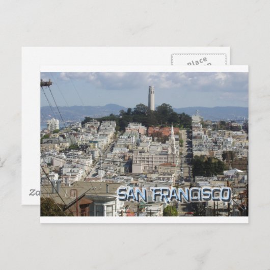 Postkartenstil San Francisco Postkarte (Vorne/Hinten)