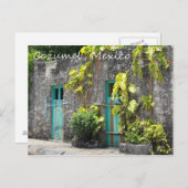 Postkartenstrassen von Cozumel Postkarte (Vorne/Hinten)