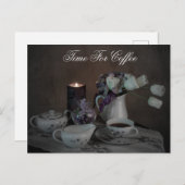Postkartenzeit für den Kaffee Postkarte (Vorne/Hinten)