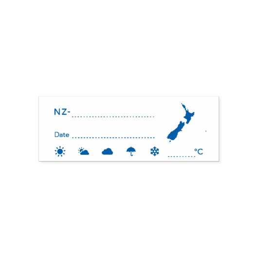 Postkreuz-ID NZ Neuseeland Wetterdatum Permastempel (Design)