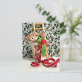 Postkreuzung - Annie the Cat und Christmas Elf Postkarte (Stehend Vorderseite)