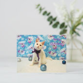 Postkreuzung - Audreys Weihnachten - Katze Postkar Postkarte (Stehend Vorderseite)