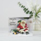 Postkreuzung - Der Weihnachtsmann nimmt einen Tumb Postkarte (Stehend Vorderseite)