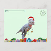 Postkreuzung - Dinosaurier Weihnachten Postkarte (Rückseite)