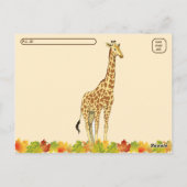 Postkreuzung - farbenfrohe Herbst/Herbst-Giraffe Postkarte (Rückseite)