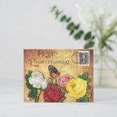 Postkreuzung Schmetterling - Postkarte (Stehend Vorderseite)