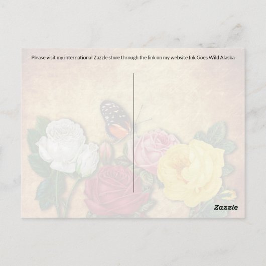 Postkreuzung Schmetterling - Postkarte (Rückseite)