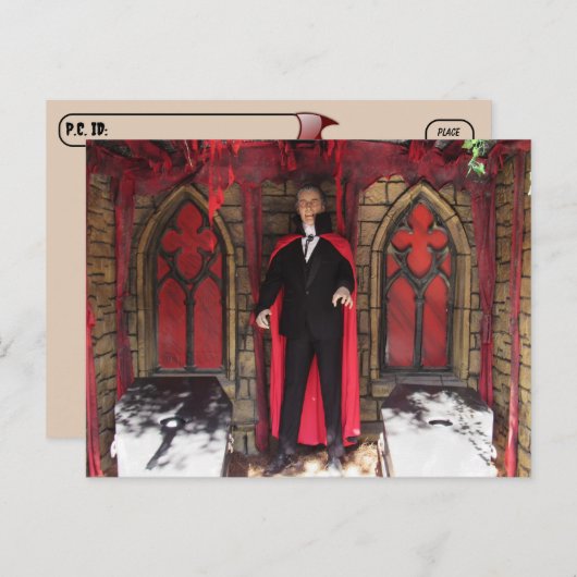 Postkreuzung - Vampirmonster / Halloween Postkarte (Vorne/Hinten)