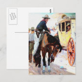 Postkutsche Postkarte (Vorne/Hinten)