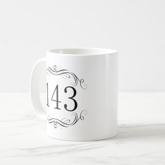Postleitzahl 143 kaffeetasse (Vorderseite Links)