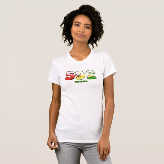 Postleitzahl 592 für Guyana T-Shirt (Vorne ganz)