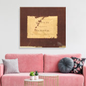 Postleitzahl Dakota Leinwanddruck (Insitu (Wohnzimmer))