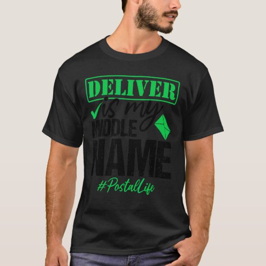 Postleitzahl Postpostalischer Postdienstmitarbeite T-Shirt (Vorderseite)