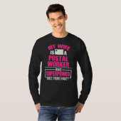 Postler Ehefrau Power Postman Mailman T-Shirt (Vorne ganz)