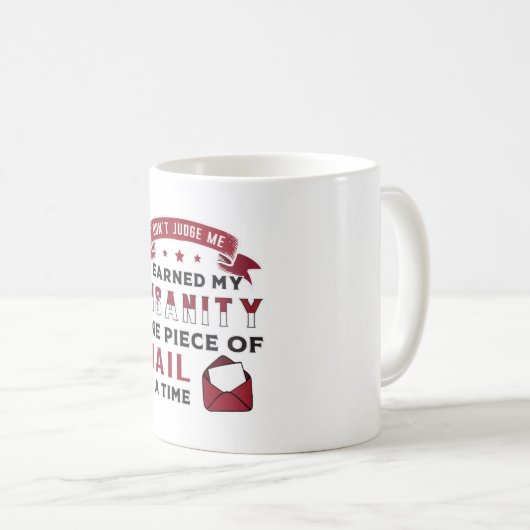 Postman Day Postman Post Job Delivery Geschenk Ide Kaffeetasse (VorderseiteRechts)