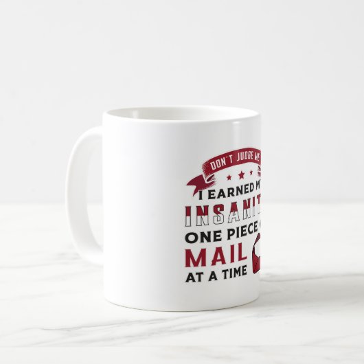 Postman Day Postman Post Job Delivery Geschenk Ide Kaffeetasse (Vorderseite Links)