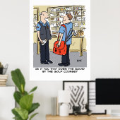 Postman hat eine Runde in der Nähe eines Golfplatz Poster (Heimbüro)