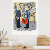 Postman hat eine Runde in der Nähe eines Golfplatz Poster (Küche)