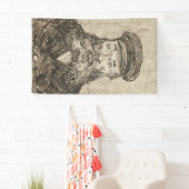 Postman Joseph Roulin (Sepia Sketch) (von van Gogh Banner (Insitu)