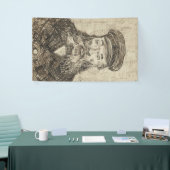 Postman Joseph Roulin (Sepia Sketch) (von van Gogh Banner (Messeveranstaltung)