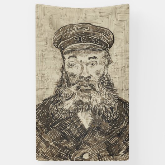Postman Joseph Roulin (Sepia Sketch) (von van Gogh Banner (Vertikal)