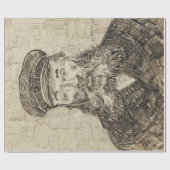 Postman Joseph Roulin (Sepia Sketch) (von van Gogh Geschenkpapier (Flach)