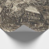 Postman Joseph Roulin (Sepia Sketch) (von van Gogh Geschenkpapier (Ecke)