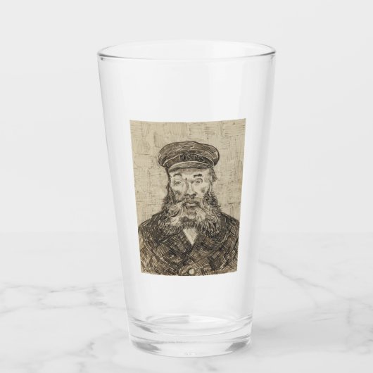 Postman Joseph Roulin (Sepia Sketch) (von van Gogh Glas (Vorderseite)