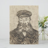 Postman Joseph Roulin (Sepia Sketch) (von van Gogh Karte (Stehend Vorderseite)