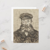 Postman Joseph Roulin (Sepia Sketch) (von van Gogh Karte (Vorderseite/Rückseite Beispiel)