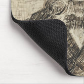 Postman Joseph Roulin (Sepia Sketch) (von van Gogh Mousepad (Ecke)
