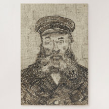Postman Joseph Roulin (Sepia Sketch) (von van Gogh