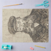 Postman Joseph Roulin (Sepia Sketch) (von van Gogh Seidenpapier (Basteln)
