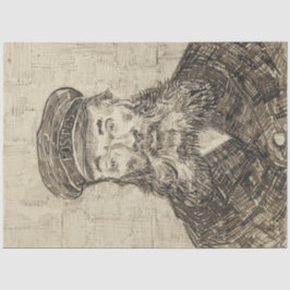 Postman Joseph Roulin (Sepia Sketch) (von van Gogh Seidenpapier