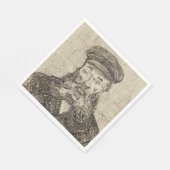 Postman Joseph Roulin (Sepia Sketch) (von van Gogh Serviette (Ecke)