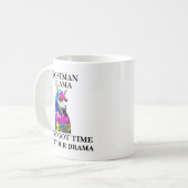 Postman Llama Aint Got Zeit für dein Drama Kaffeetasse (Vorderseite Links)
