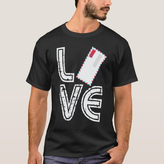 Postman Love Postal Worker Mail Carrier Letter T-Shirt (Vorderseite)