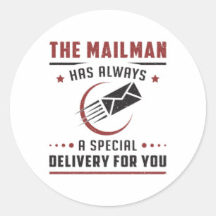 Postman Mailman Day Post Post Job Delivery Geschen Runder Aufkleber