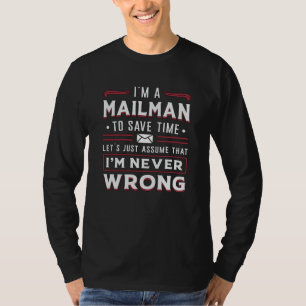 Postman Mailman Day Post Post Job Delivery Geschen T-Shirt