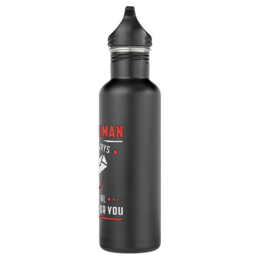 Postman Mailman Day Post Postversand Geschenk Idee Edelstahlflasche (Rechts)