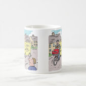 Postman mit Junk Mail Cartoon. Kaffeetasse (Mittel)