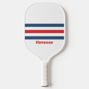 Postman Nostalgic Across Striping with Name Pickleball Schläger