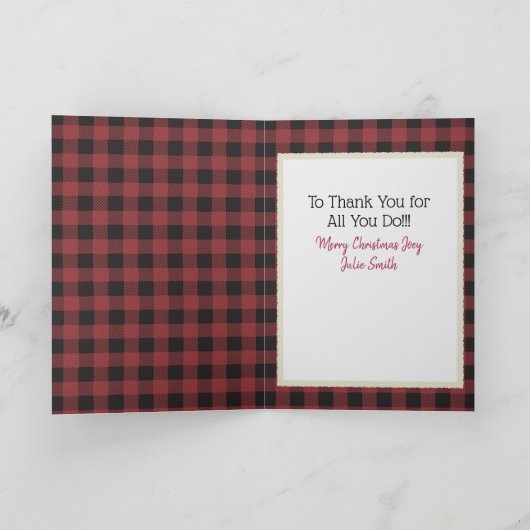 Postman Postman - Weihnachtsmann Karte (Innenseite)